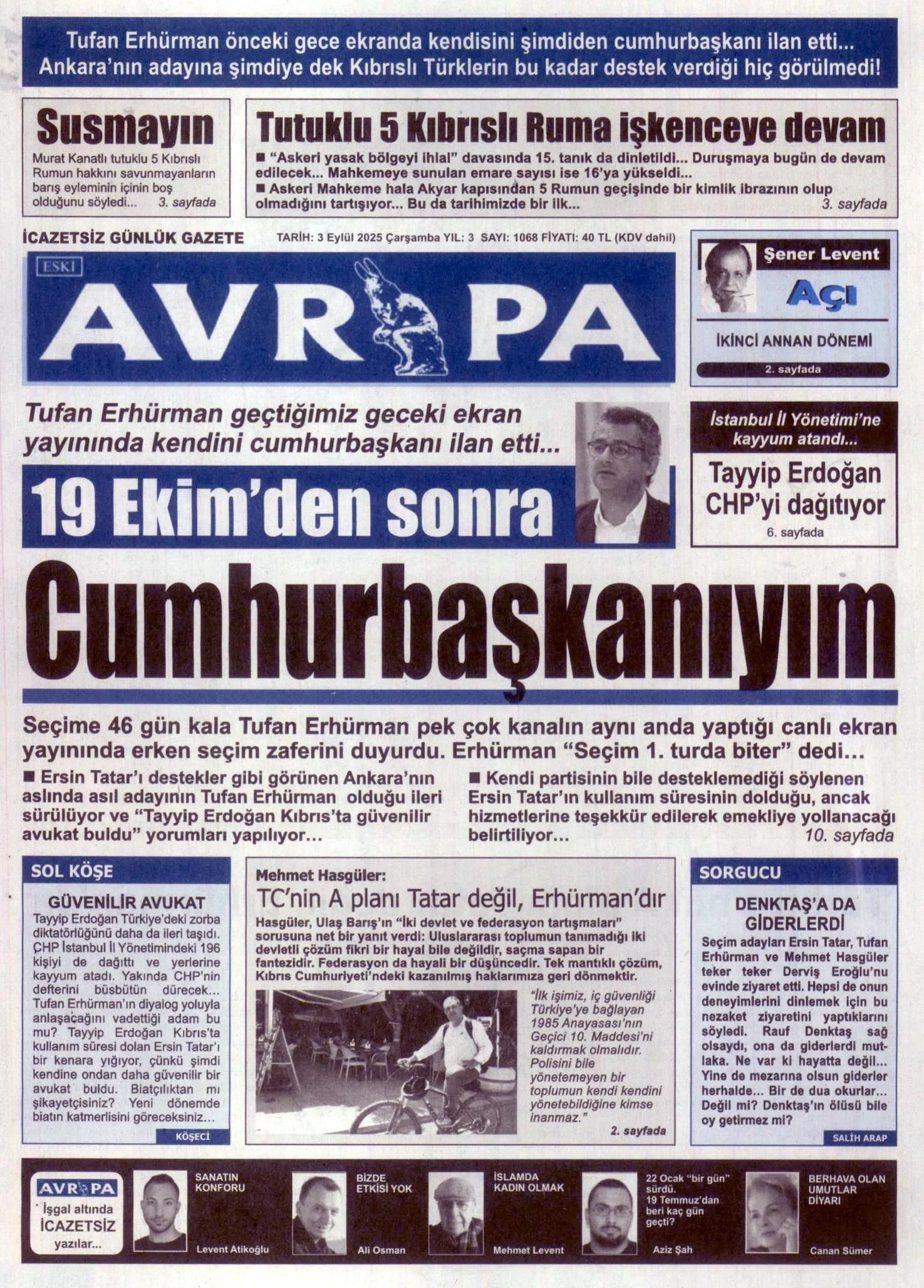 A V R U P A G A Z E T E S I 20250903