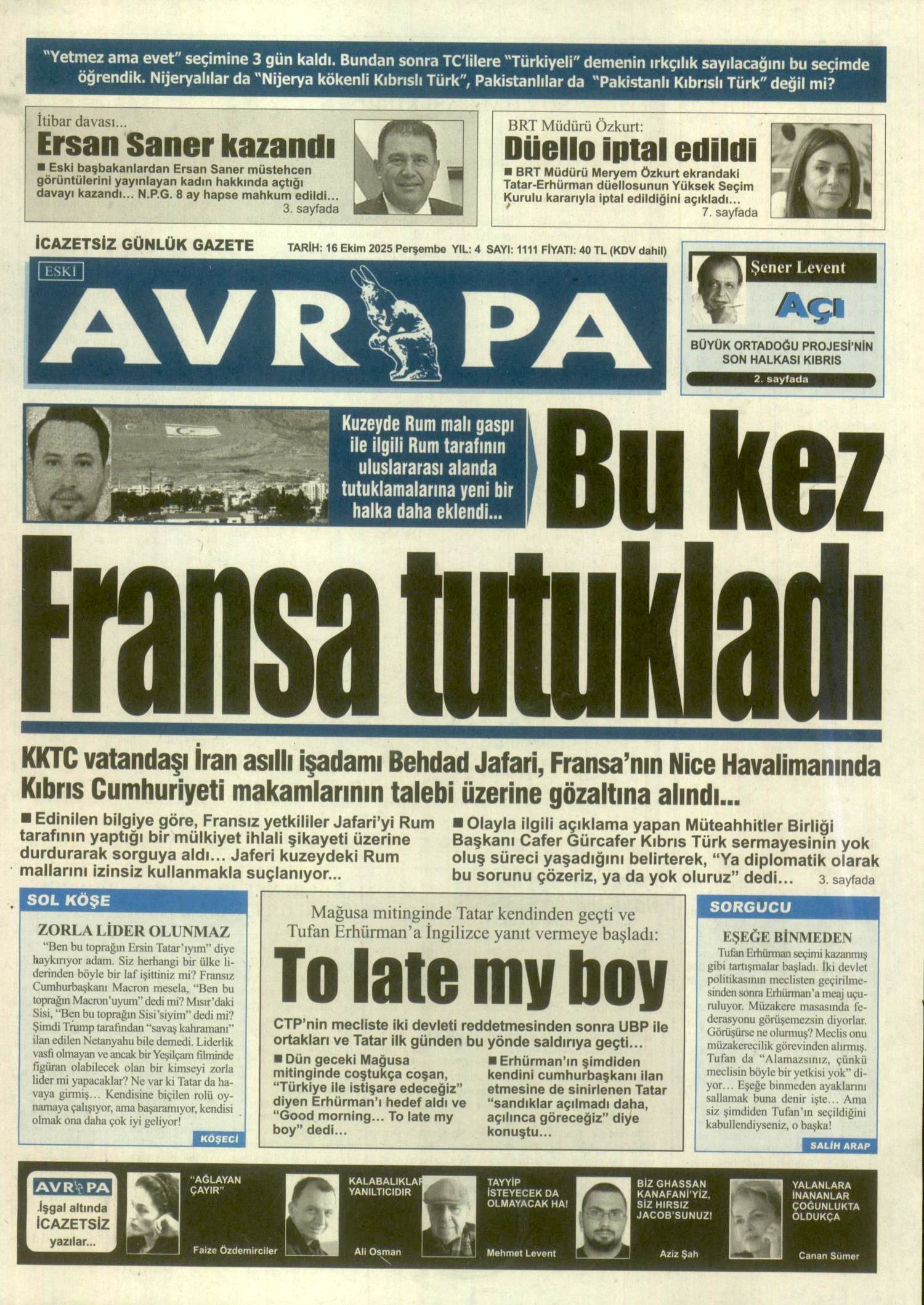 A V R U P A G A Z E T E S I 20251016