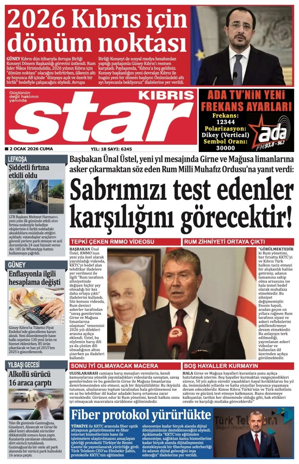 2 Ocak 2026 Kktc Manşetler (1)