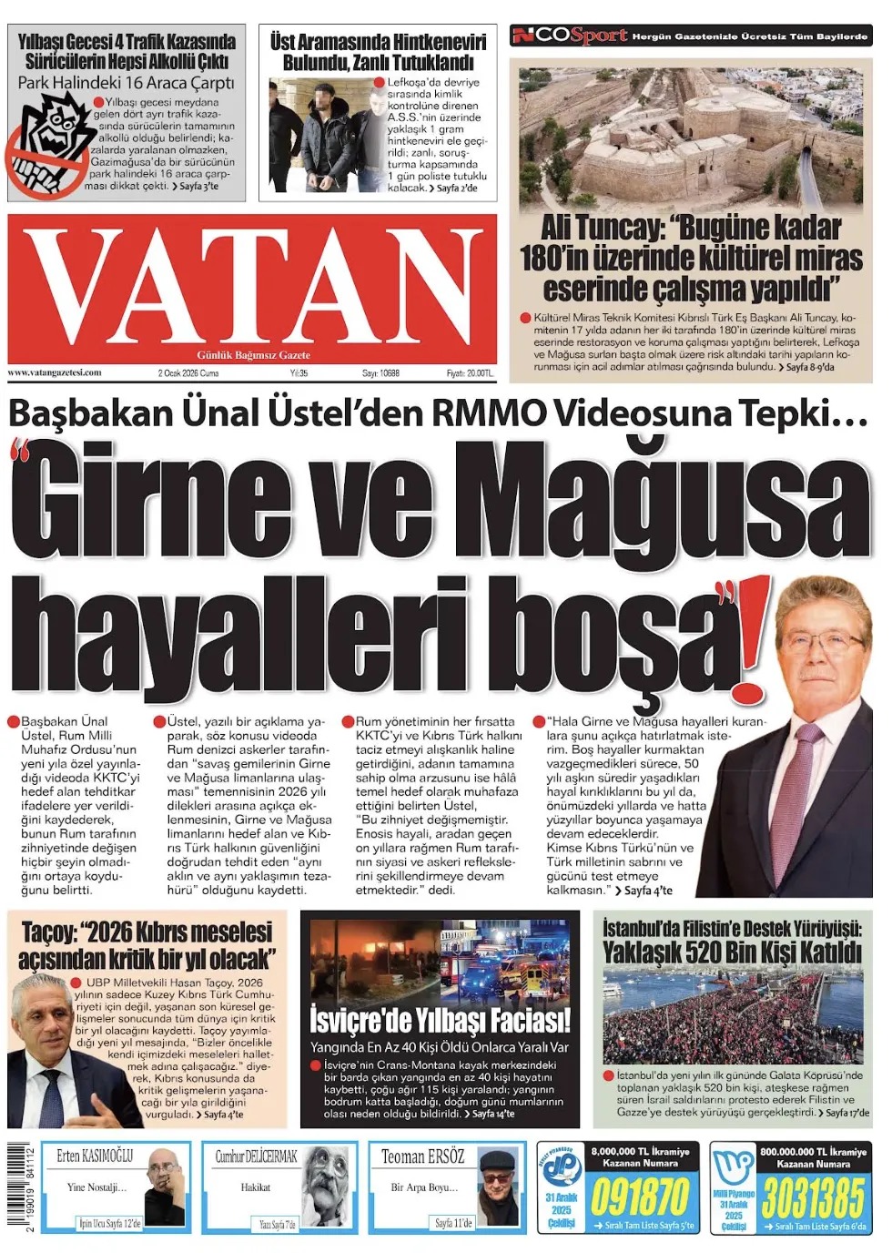 2 Ocak 2026 Kktc Manşetler (2)