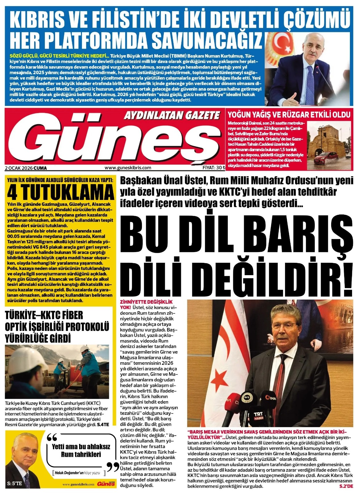 2 Ocak 2026 Kktc Manşetler (3)