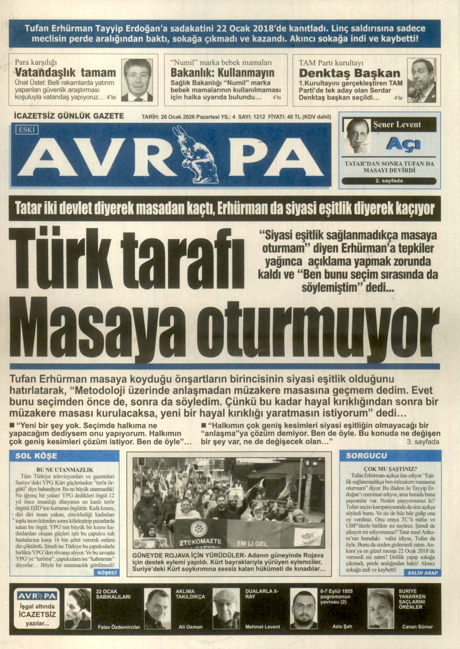 A V R U P A G A Z E T E S I 20260126